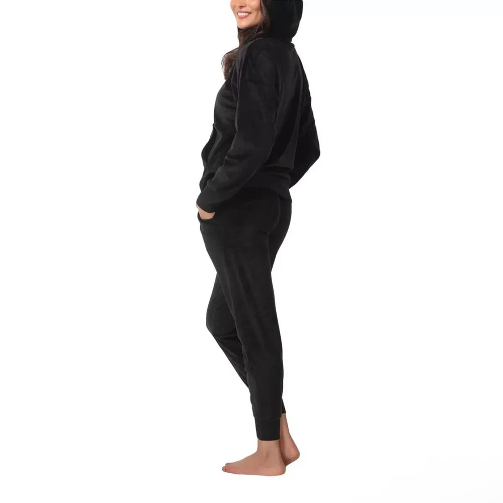 Felina Women's Velour 2 Piece Zip Hoodie and Jogger Black XXL (1813194) NWT - Picture 3 of 9